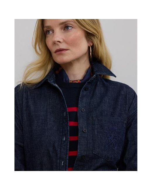 Camicia in denim Relaxed-Fit di Ralph Lauren in Blue