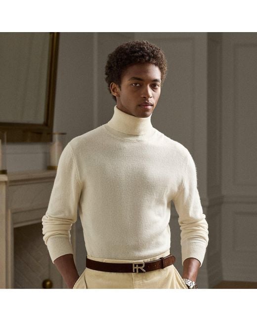 Ralph Lauren Natural Cashmere Roll Neck Jumper for men
