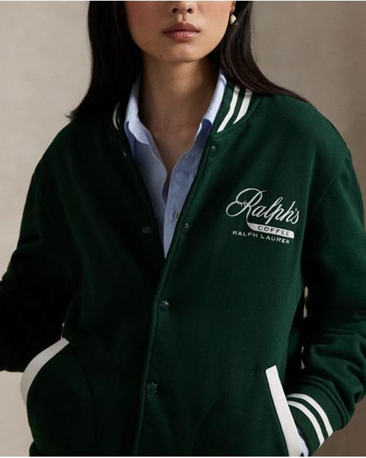 Polo Ralph Lauren Green Ralph Lauren's Coffee Baseball Jacket for men