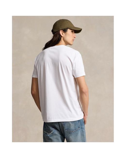 Polo Ralph Lauren Classic-Fit Jersey-T-Shirt mit Polo Bear in White für Herren