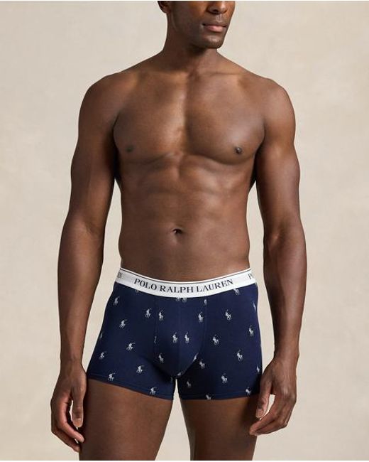 Polo Ralph Lauren Blue Classic Stretch-Cotton Trunk 3-Pack for men