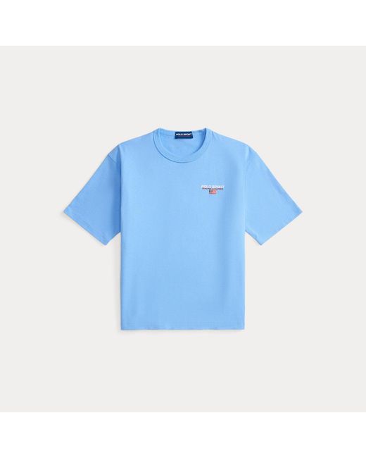 Polo Ralph Lauren Blue Relaxed Fit Polo Sport Jersey T-Shirt for men