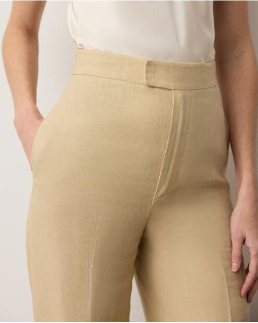 Ralph Lauren Natural Dean Linen Trousers