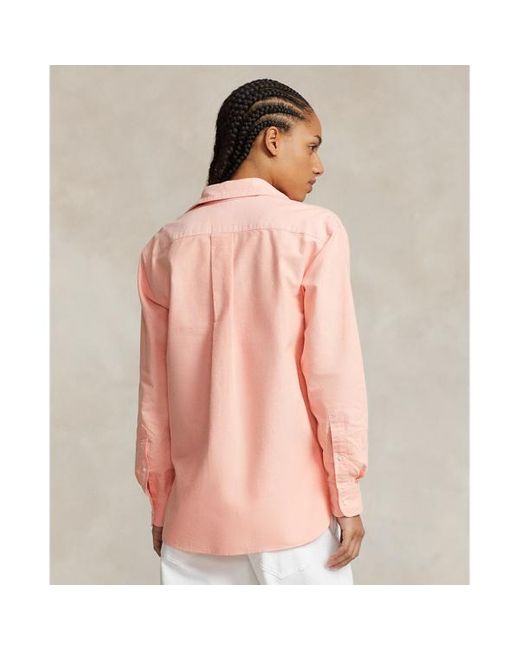 Camicia in Oxford di cotone Relaxed-Fit di Polo Ralph Lauren in Pink