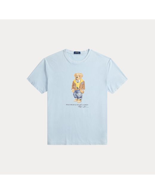 Maglietta Polo Bear Custom Slim-Fit di Polo Ralph Lauren in Blue da Uomo