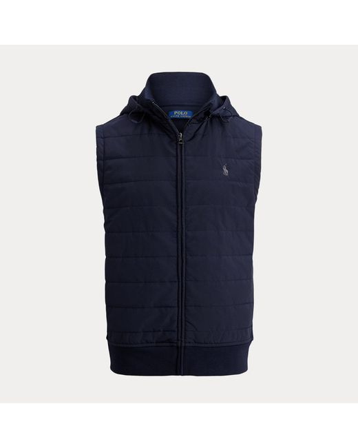 Polo Ralph Lauren Blue Hybrid Hooded Gilet for men