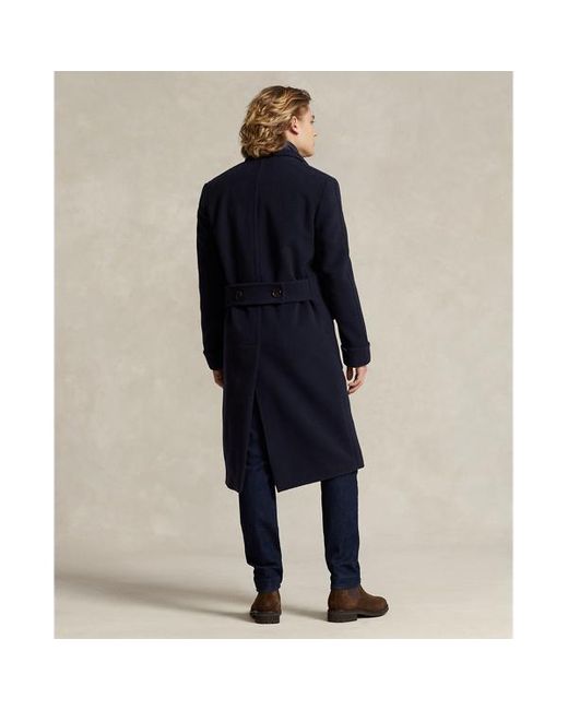 Polo Ralph Lauren Wool Melton Polo Coat in Blue for Men Lyst UK