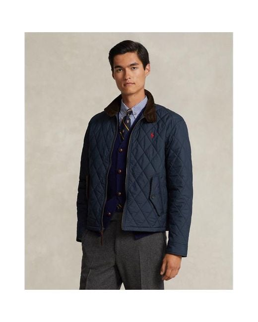 Polo Ralph Lauren Blue Water-repellent Quilted Jacket for men