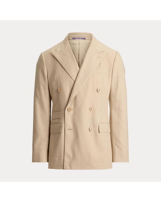 Ralph Lauren Natural Kent Hand-Tailored Wool Flannel Jacket for men