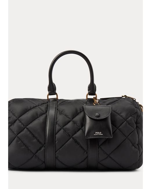 Polo Ralph Lauren Black Quilted Duffle Bag