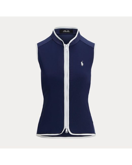 Ralph Lauren Blue French Terry Full-Zip Gilet