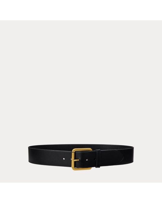 Ralph Lauren Ralph Lauren Vachetta Leather Wide Belt in Black Lyst UK