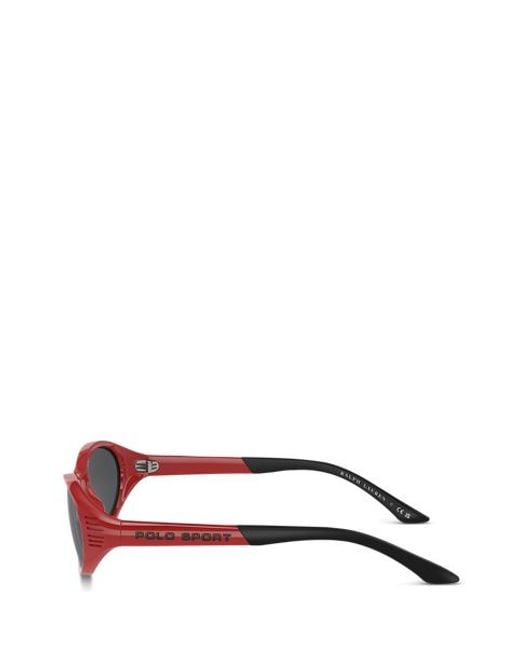 Polo Ralph Lauren Black Polo Sport Oval Sunglasses for men