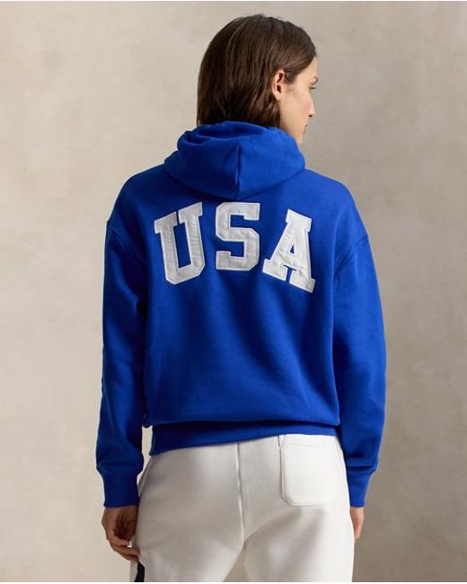 Polo Ralph Lauren Blue Flag Fleece Hoodie for men