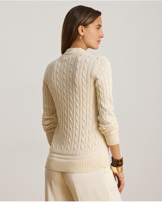 Ralph Lauren Natural Cable-Knit Cricket Jumper