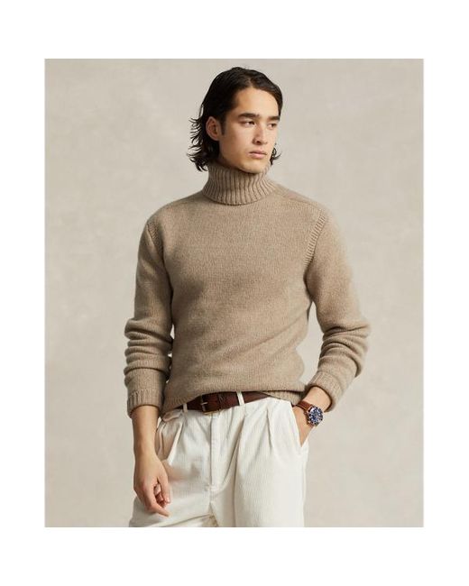 Maglia dolcevita in lana e cashmere di Polo Ralph Lauren in Brown da Uomo