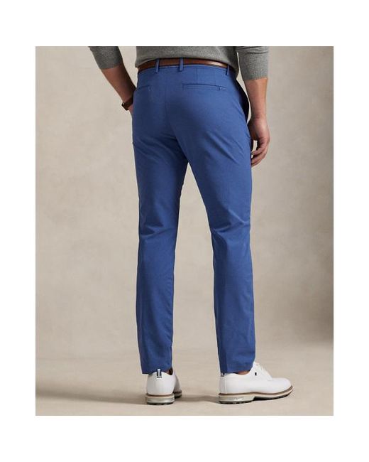Ralph Lauren Blue Slim Fit Performance Trouser for men