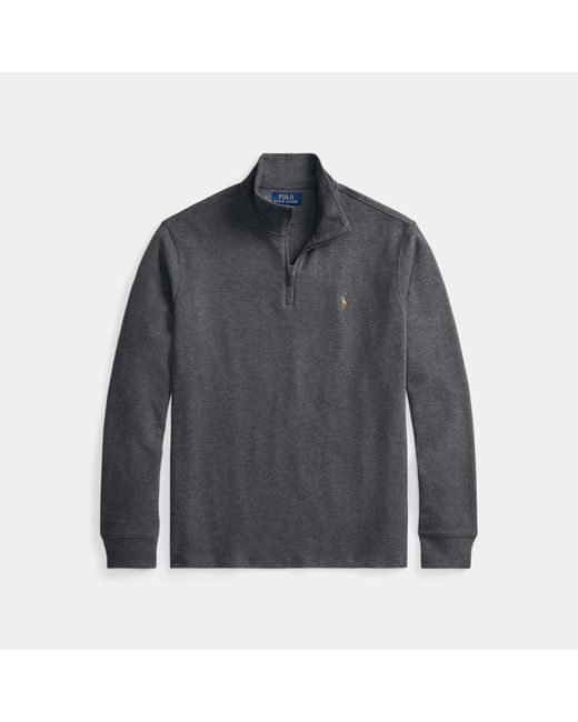 Polo Ralph Lauren Gray Estate-Rib Quarter-Zip Pullover for men