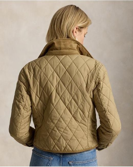 Polo Ralph Lauren Natural Double-Breasted Quilted Jacket
