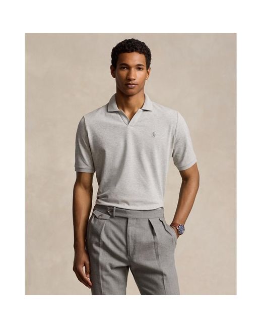 Polo Ralph Lauren Gray Classic Fit Stretch Mesh Polo Shirt for men