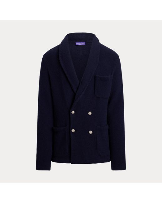 Ralph Lauren Blue Cashmere Blazer Cardigan for men