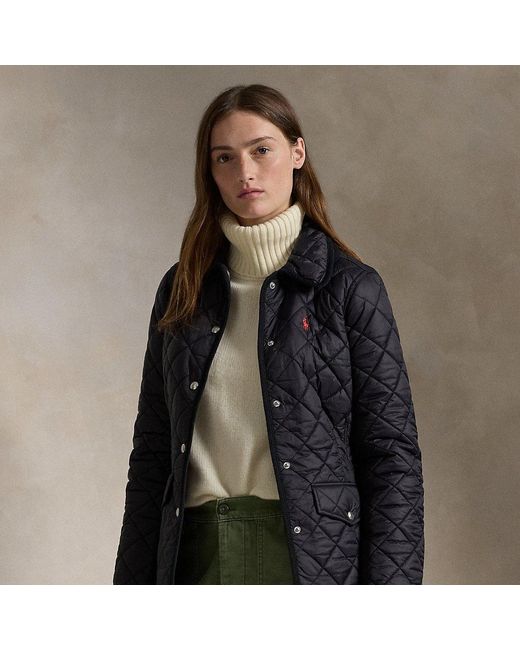 Ralph Lauren Quilted Barn Jacket in Grey Lyst UK