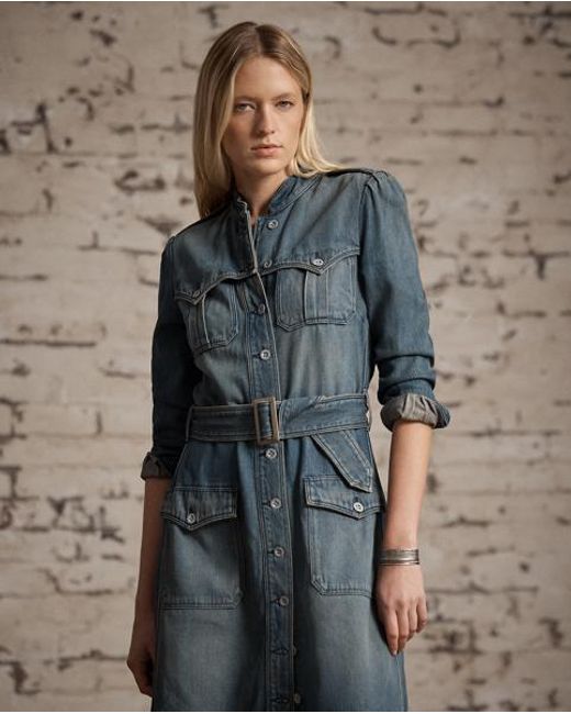 RRL Blue Denim Dress