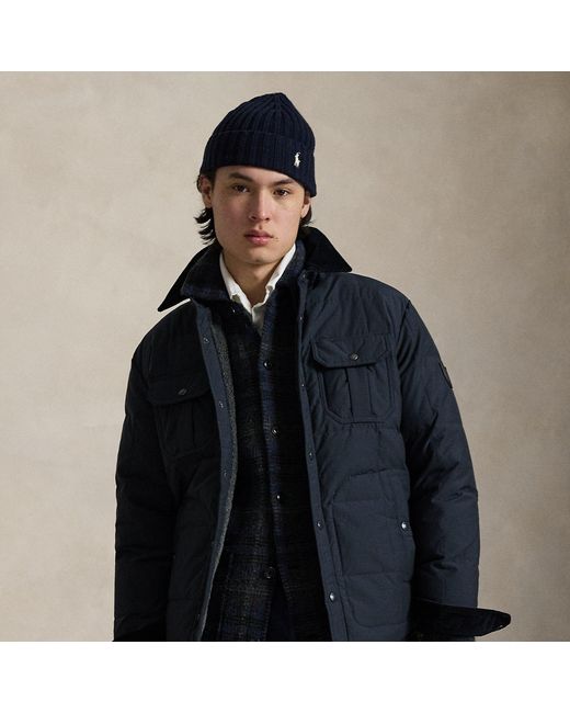 Polo Ralph Lauren Black The Hartland Down Shirt Jacket for men