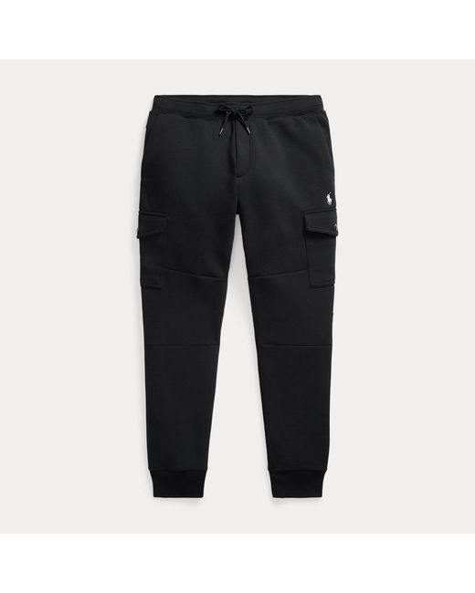 Polo Ralph Lauren Black Double-Knit Cargo Jogging Bottom for men