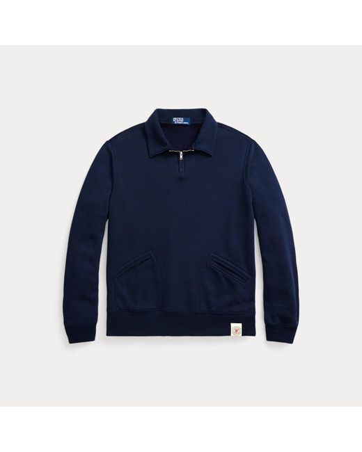 Polo Ralph Lauren Fleece Sweatshirt Met Kwartrits En Kraag in het Blue voor heren
