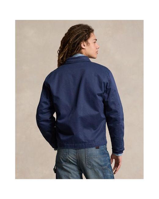 Polo Ralph Lauren Blue Sateen Utility Jacket for men