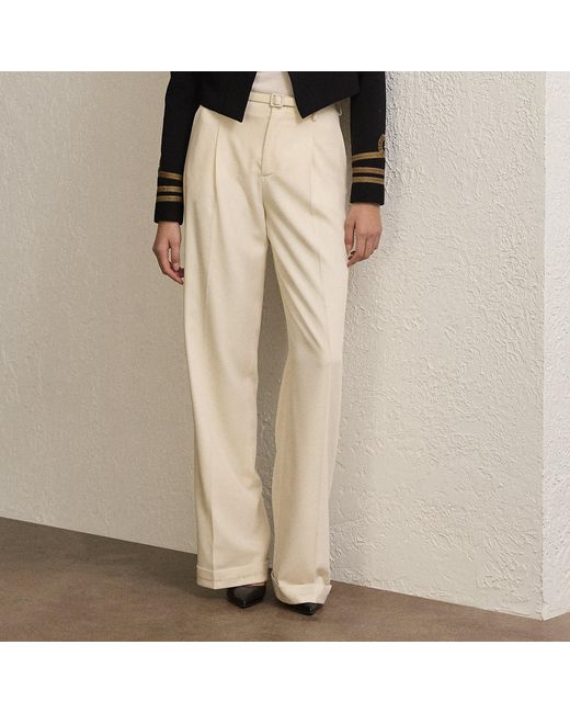 Ralph Lauren Natural Acklie Wool Gabardine Trouser