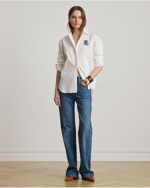 Ralph Lauren White Relaxed Fit Stretch Cotton Shirt