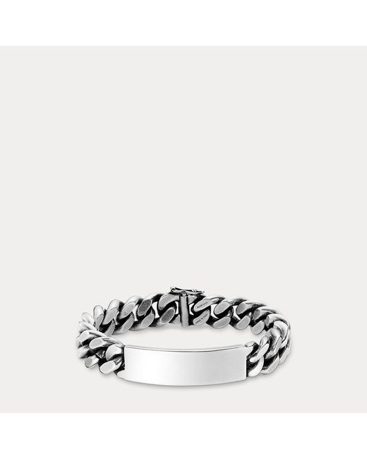 Ralph Lauren White Ralph Lauren Sterling Id Bracelet for men
