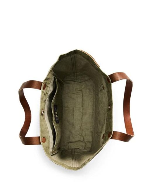 RRL Twill-Tragetasche Mit Lederbesatz in Green für Herren
