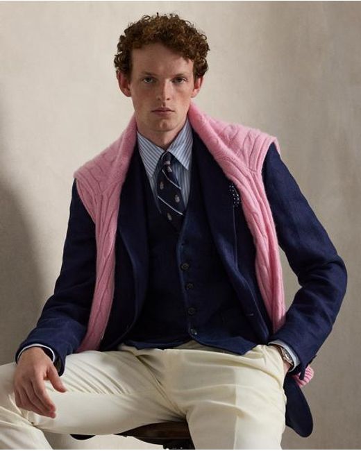 Polo Ralph Lauren Blue Summer Tweed Vest for men