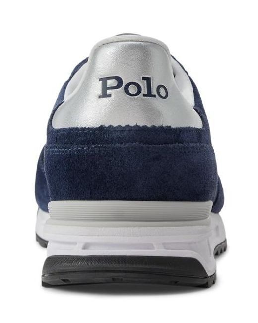 Polo Ralph Lauren Blue Varick Suede & Oxford Trainer for men