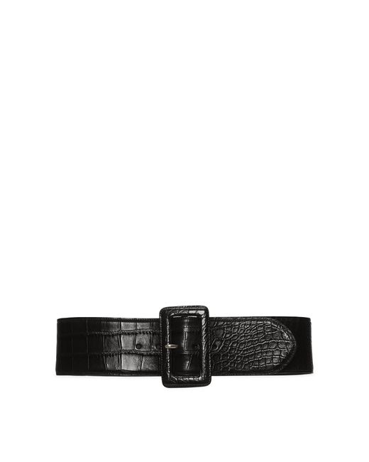 Ralph Lauren Ralph Lauren Trench-buckle Alligator Belt in Black | Lyst