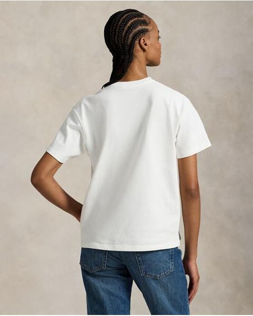 Polo Ralph Lauren White Baumwolljersey-T-Shirt Mit Logo