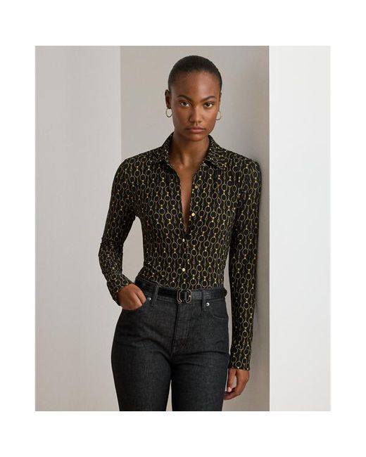 Ralph Lauren Black Ralph Lauren Slim Fit Chain-Print Jersey Shirt