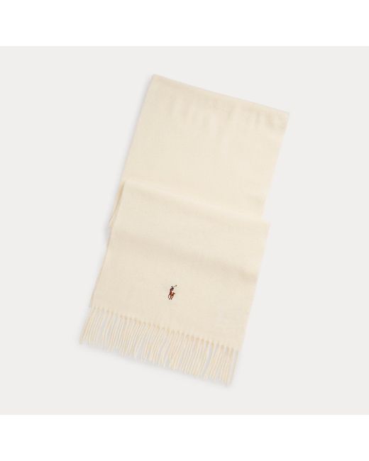 Polo Ralph Lauren Natural Fringe Virgin Wool Scarf for men