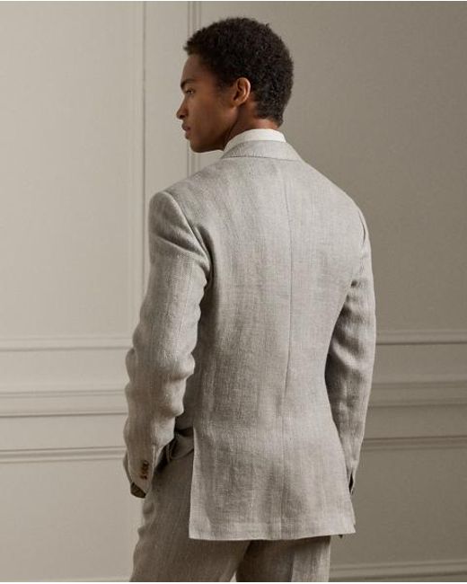 Ralph Lauren Kent Handgemaakt Visgraat Colbert in het Gray voor heren