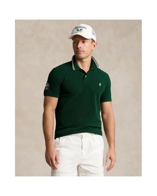 Polo Ralph Lauren Green Wimbledon Cotton Polo-collar Jumper for men
