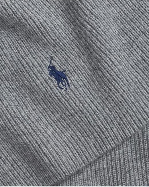 Polo Ralph Lauren Gray Signature Pony Wool Scarf for men