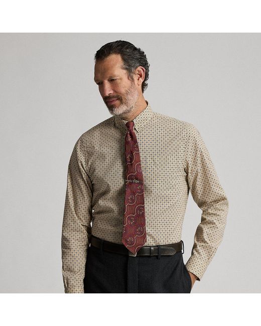 RRL Natural Slim Fit Geometric-Print Shirt for men