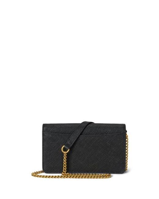 Ralph Lauren Black Strukturierte Techniktasche Zum Umhängen