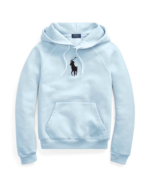 Polo Ralph Lauren Shrunken Fit Big Pony Hoodie in Blau | Lyst DE