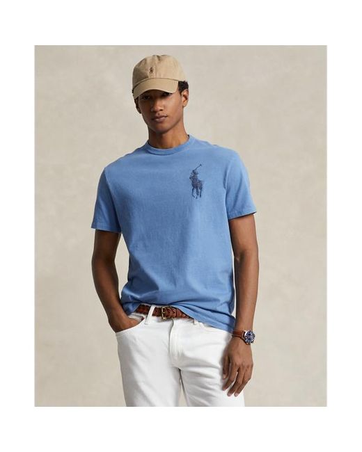 Polo Ralph Lauren Classic-Fit Jersey-T-Shirt mit Big Pony in Blue für Herren