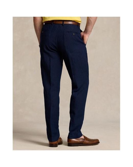 Polo Ralph Lauren Blue Linen Suit Trouser for men