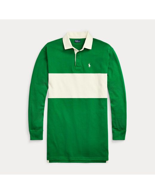 Polo Ralph Lauren Green Rugbykleid aus Baumwolljersey